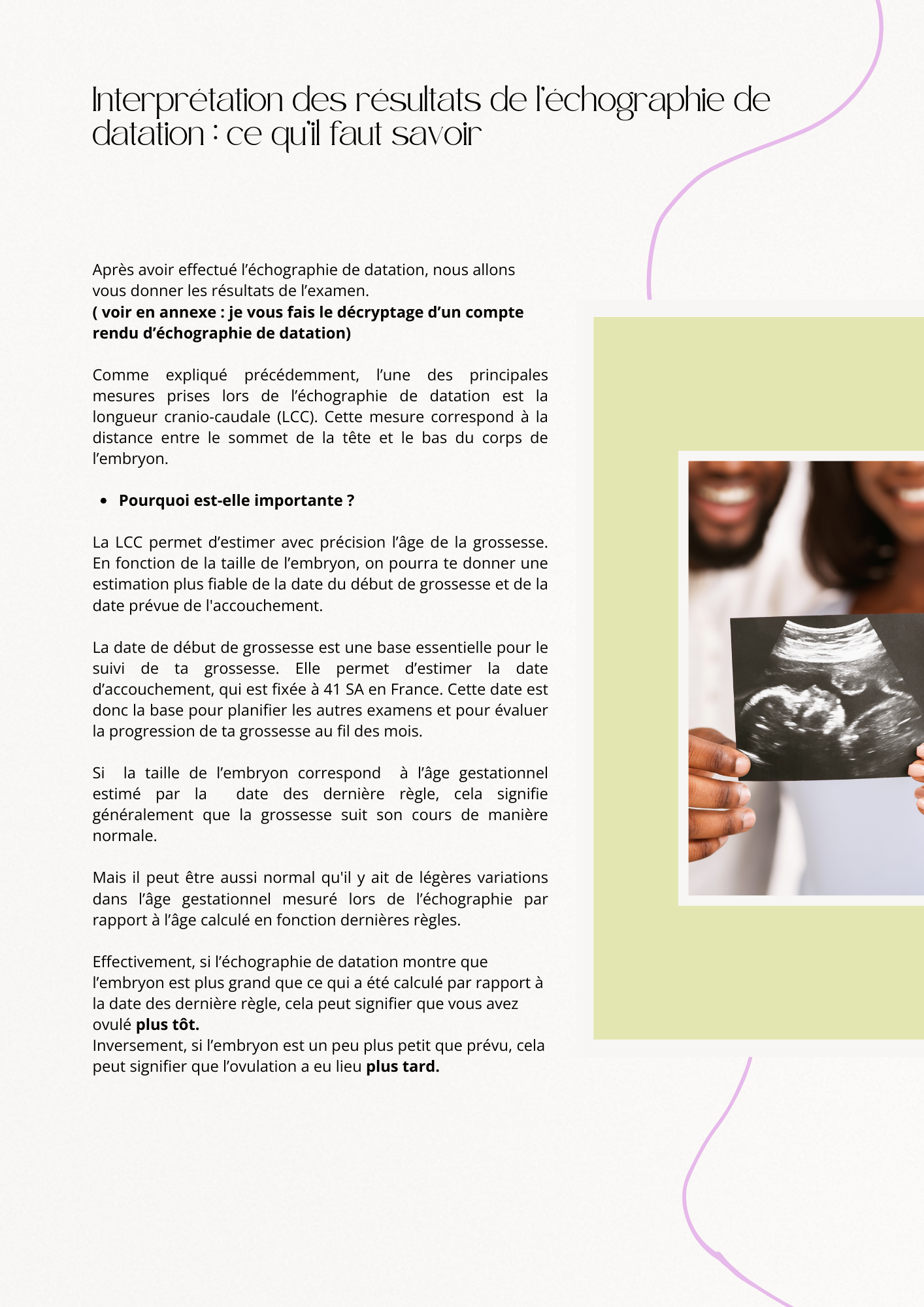 Guide pratique : Tout savoir sur l'échographie de datation